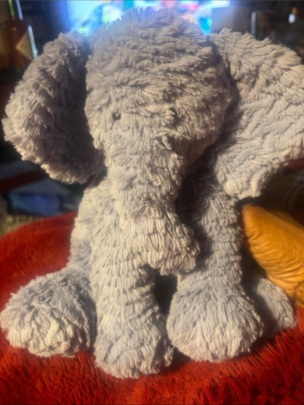 2 Jellycat Soft Plush Lavender-Gray Elephant